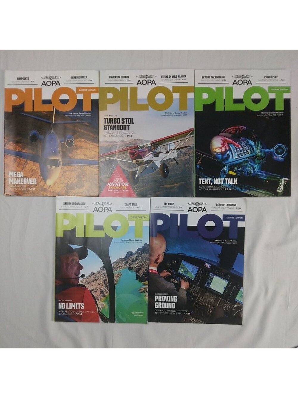 Lot Of 5 Flying AOPA Pilot Magazines 2022 Turbine Edition Mega Makeover No Limit